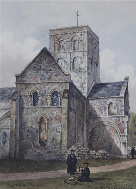 William Delamotte St Marys Church, Shoreham By Sea largest 23 x 30cm, unframed
